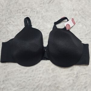 CACIQUE‎ WOMEN'S BRA LIGHTLY LINED FULL COVERAGE Sz 44D BLACK NWT